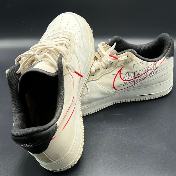 Nike Air Force 1 Low Script Swoosh Sneakers Men's Size 11.5 - Picture 2 of 13